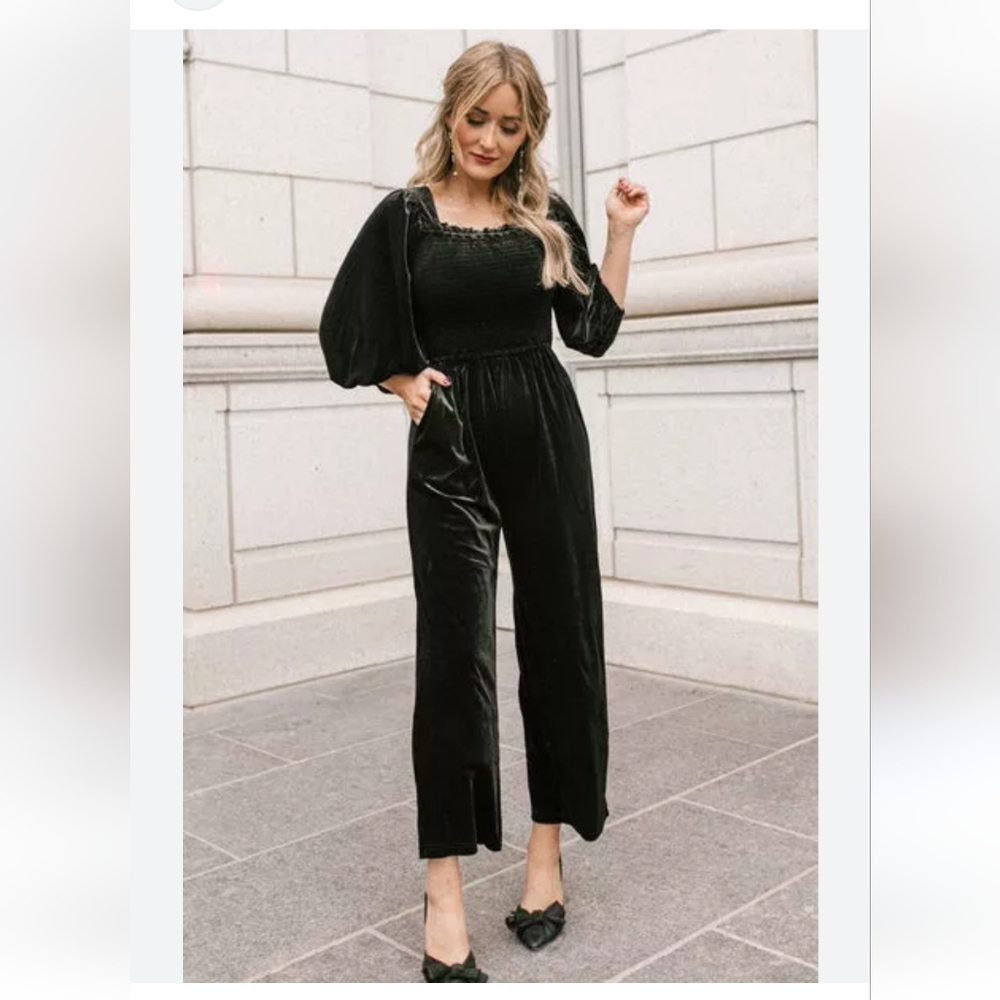 Ivy City Co Arianna Velvet Jumpsuit